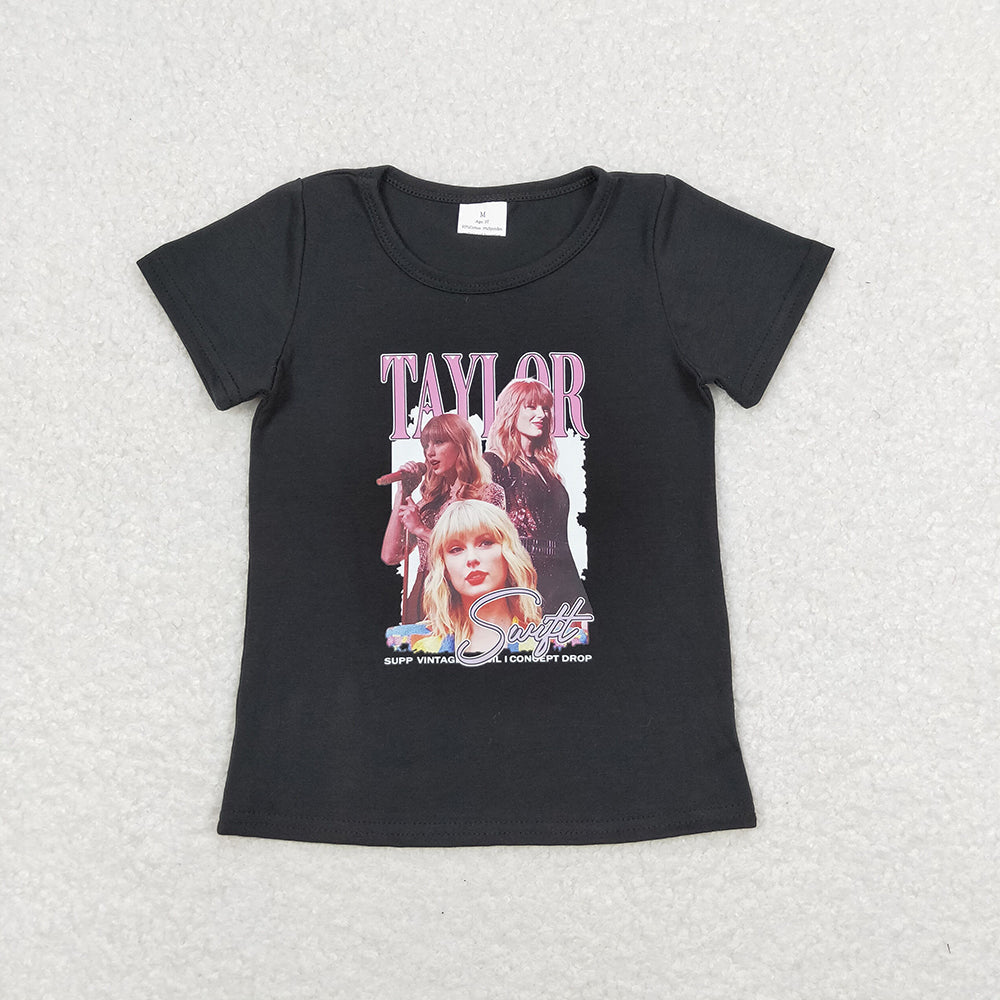 Baby Girls Black Singer Shirts Tops