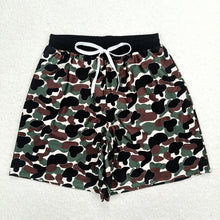 Load image into Gallery viewer, Adult Man Green Camo Bottom Trunk Shorts Swimwear
