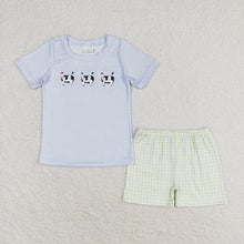 Load image into Gallery viewer, Baby Boys Cows Western Shirt Shorts Clothes Sets
