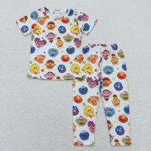 Load image into Gallery viewer, Baby Boys White Monster Cookie Shirt Pants Pajamas Clothes Sets

