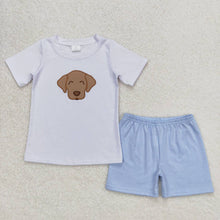 Load image into Gallery viewer, Baby Boys Girls Dog Summer Sibling Dress Clothes Sets
