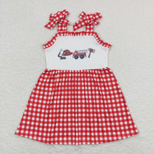 Load image into Gallery viewer, Baby Boys Girls Sibling Fire Truck Red Dresses Outfits Clothes Sets
