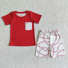 Load image into Gallery viewer, Baby boys baseball shorts sets
