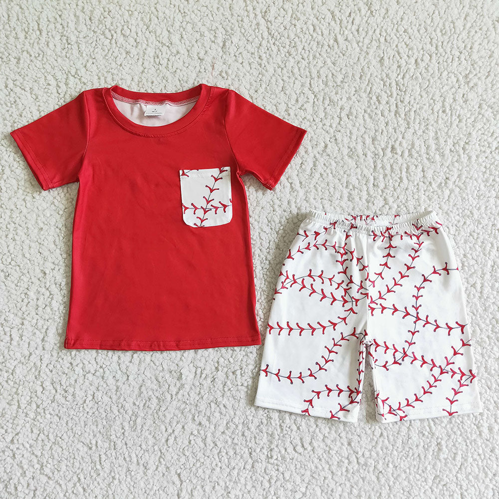 Baby boys baseball shorts sets
