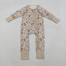 Load image into Gallery viewer, Baby Boys Smile Baseballs Team Two Way Zip Convertible Rompers
