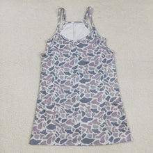 Load image into Gallery viewer, Mama And Me Strap Gray Camo Pockets Yoga Shorts Dresses

