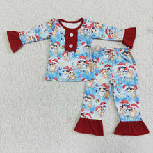 Load image into Gallery viewer, Baby girls Christmas dog pajamas
