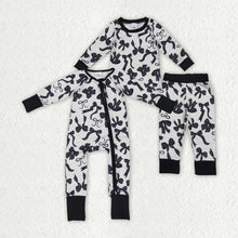 Load image into Gallery viewer, Sibling Baby Girls Long Sleeves Black Bows Rompers Pajamas

