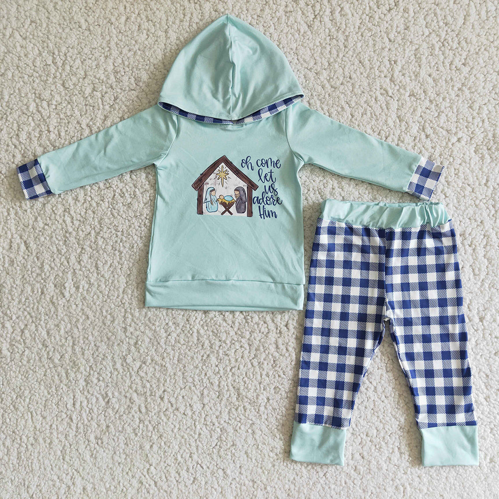 Baby boys nativity legging outfits sets