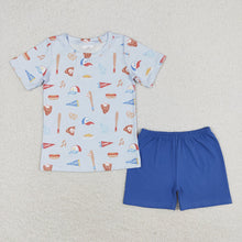 Load image into Gallery viewer, Baby Boys Summer Baseball Top Shorts Clothes Sets
