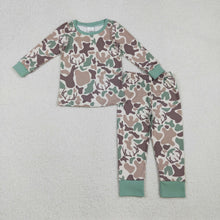 Load image into Gallery viewer, Baby Boys Brown Deer Camo Top Pant Hunting Pajamas Set
