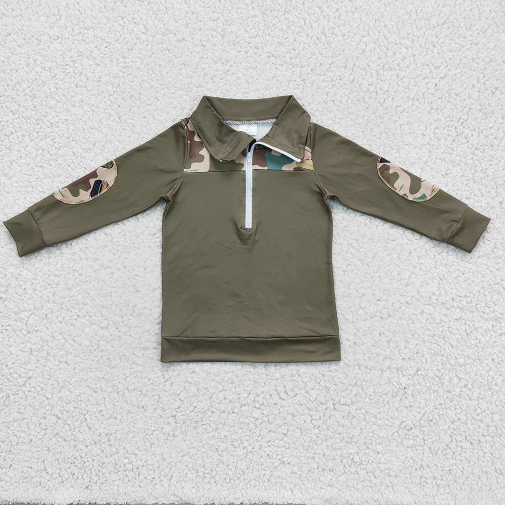 Baby boys green camo pullovers Tops