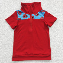 Load image into Gallery viewer, Baby Boys Cartoon Red Summer Pullovers Tops
