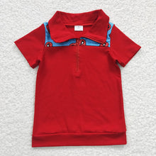 Load image into Gallery viewer, Baby Boys Cartoon Red Summer Pullovers Tops
