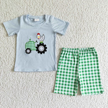 Load image into Gallery viewer, Baby boy farm chicken shorts sets
