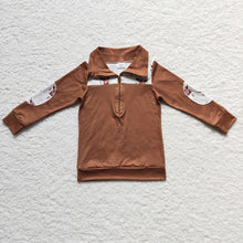 Load image into Gallery viewer, Baby boys western Brown Cow pullovers
