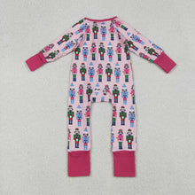 Load image into Gallery viewer, Sibling Baby Boys Girls Soldiers Checked Christmas Ruffle Knee Length Dress Pajamas Sets Footie Rompers
