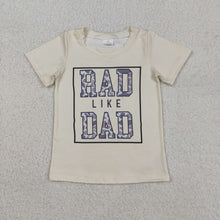 Load image into Gallery viewer, Baby Boys Short Sleeve Camo Rad Like Dad T-shirts Top
