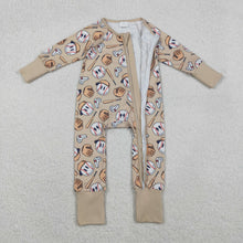 Load image into Gallery viewer, Baby Boys Smile Baseballs Team Two Way Zip Convertible Rompers
