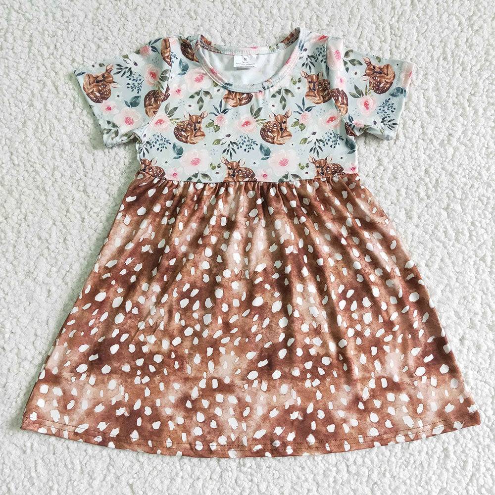 Baby girls summer deer dresses