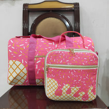 Load image into Gallery viewer, Sibling Pink Ice Cream Drip Zipper Gym Bags Lunch Box
