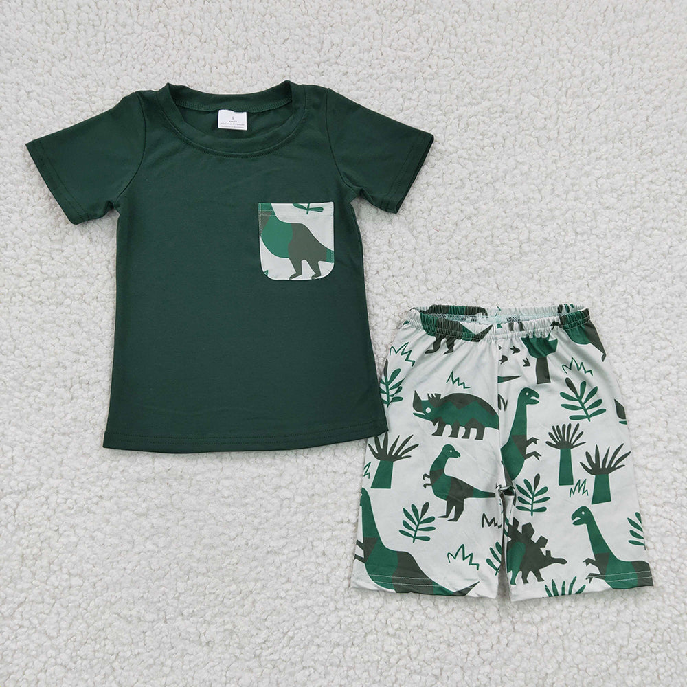 Baby Boys Dinosaur Pockets shorts Clothes sets