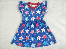 Load image into Gallery viewer, 4th of July Star flutter sleeve dresses
