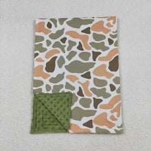 Load image into Gallery viewer, Baby Kids Green Orange Camo Print Blankets

