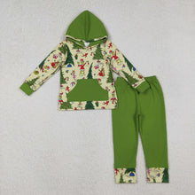 Load image into Gallery viewer, Baby Boys Grin Trees Pocket Hoodie Leggings Christmas Clothes Sets
