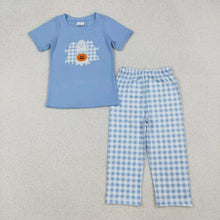 Load image into Gallery viewer, Sibling Baby Boys Girls Embroidery Ghost Pumpkins Pants Halloween Clothes Sets Rompers
