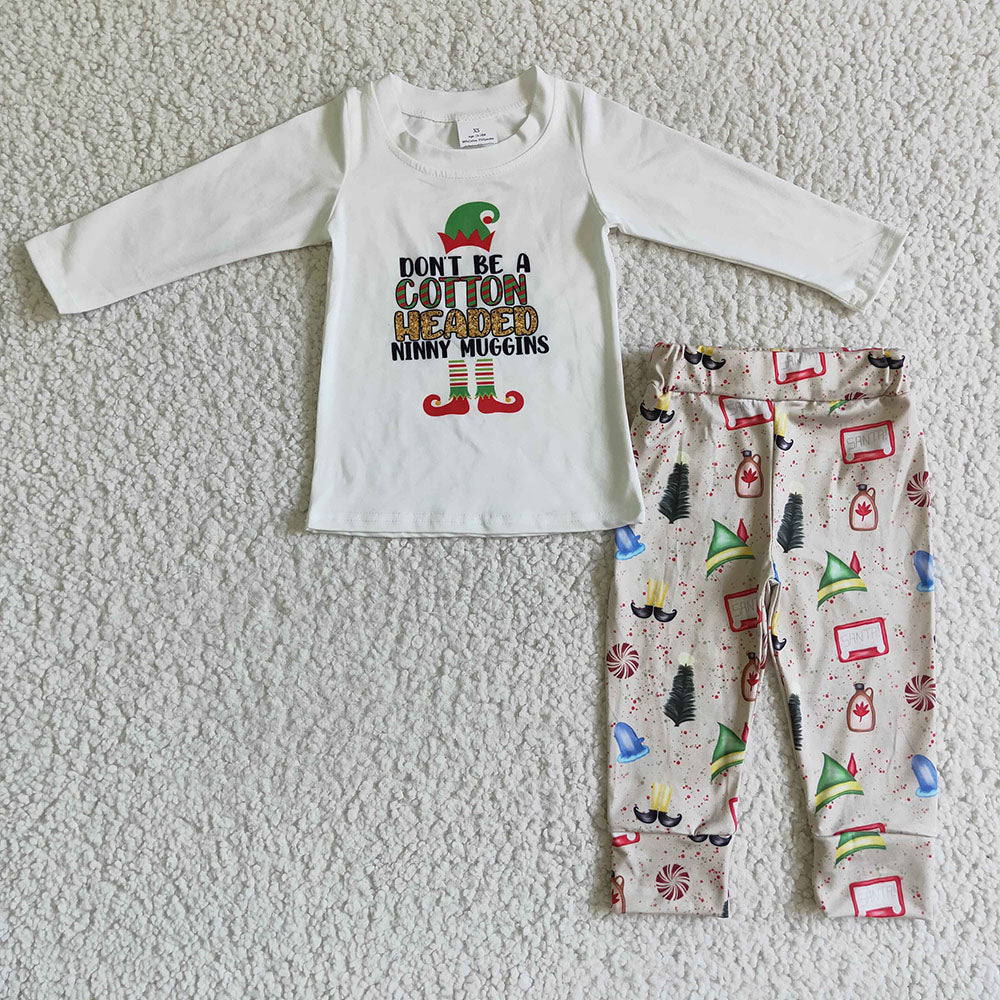 baby boys Christmas hats pajamas sets