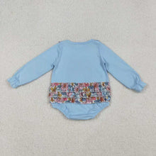 Load image into Gallery viewer, Sibling Embroidery Pumpkins Baby Girls Top Bell Bottom Pant Fall Clothes Sets Ruffle Rompers
