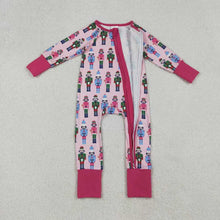 Load image into Gallery viewer, Sibling Baby Boys Girls Soldiers Checked Christmas Ruffle Knee Length Dress Pajamas Sets Footie Rompers
