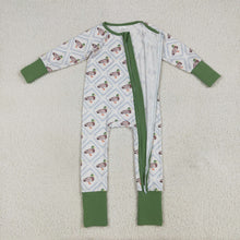 Load image into Gallery viewer, Sibling Baby Boys Long Sleeves Ducks Plaid Top Pant Set Zipper Rompers
