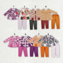 Load image into Gallery viewer, Sibling Baby Girls Fall Floral Pocket Tunic Legging Pants Clothing Sets
