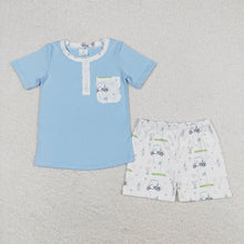 Load image into Gallery viewer, Baby Boys Blue Shirt Golf Shorts Outfits Clothes Sets

