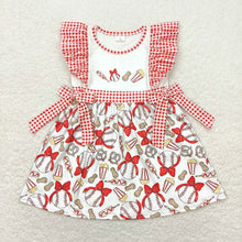 Load image into Gallery viewer, Baby Girls Baseball Bows Sibling Sister Rompers Clothes Sets
