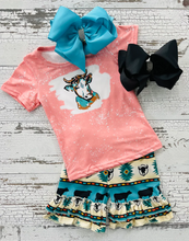 Load image into Gallery viewer, Pink heifer exquisite ruffles Shorts sets
