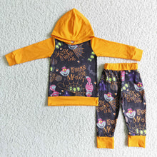 Load image into Gallery viewer, Halloween cartoon baby boys hooded pants clothes sets
