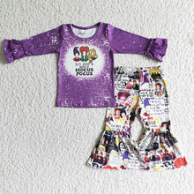 Load image into Gallery viewer, Baby Girls Halloween purple witches clothes sets
