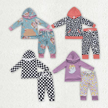 Load image into Gallery viewer, Sibling Baby Girls Hoodie Floral Top Pants Clothes Sets
