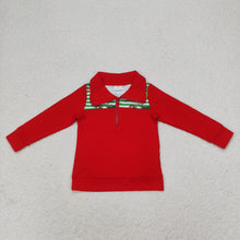 Load image into Gallery viewer, Baby Boys Christmas Green Face Zip Pullovers Tops
