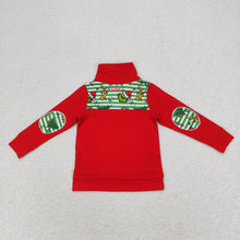 Load image into Gallery viewer, Baby Boys Christmas Green Face Zip Pullovers Tops
