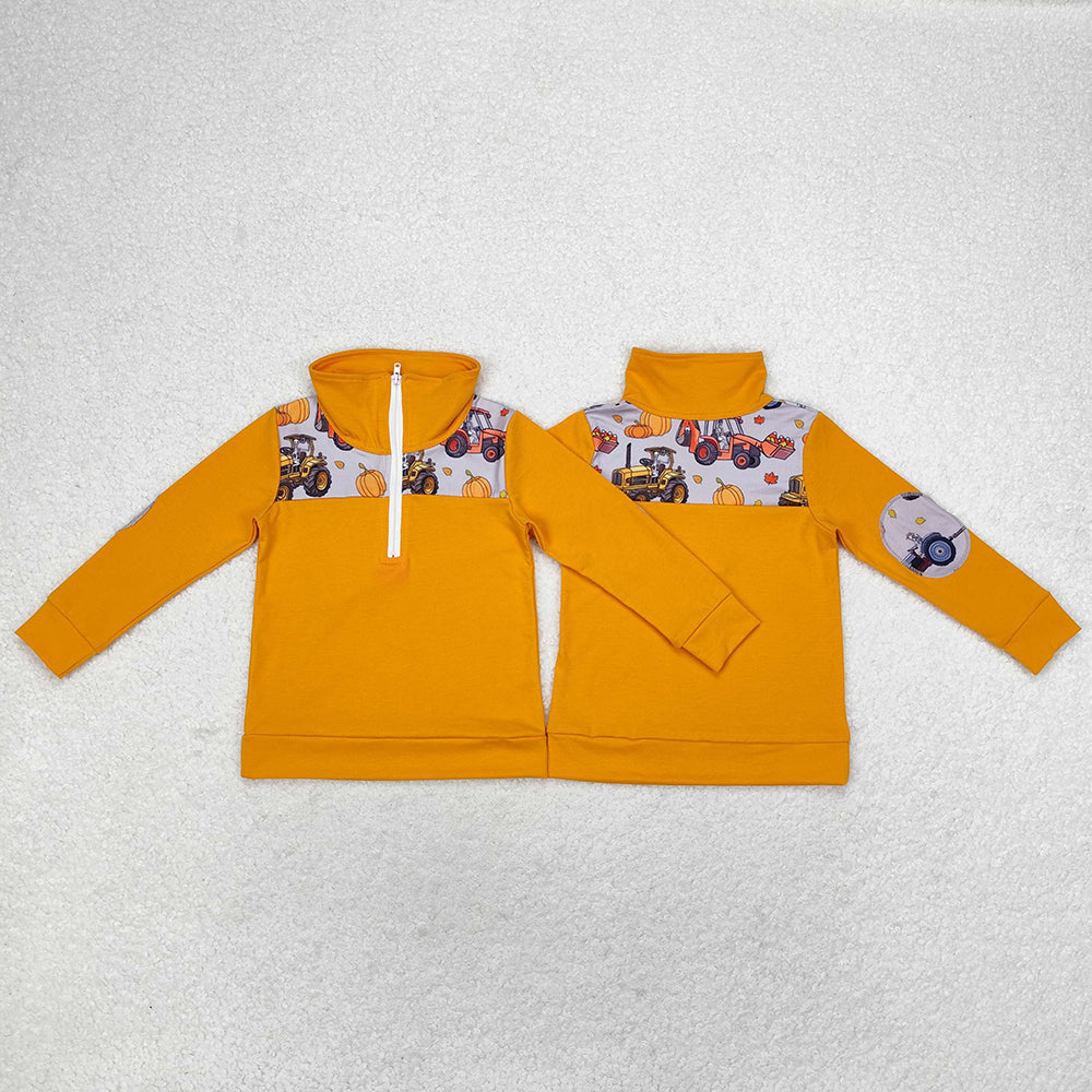 Baby Boys Pumpkin Digger Long Sleeve Pullovers Tops