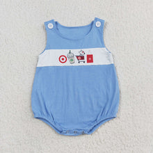 Load image into Gallery viewer, Baby Boys Sleeveless Coffee Cart Summer Rompers

