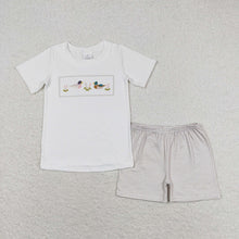Load image into Gallery viewer, Baby Boys Ducks Short Sleeve Tee Shirts Tops Checkered Shorts Clothes Sets
