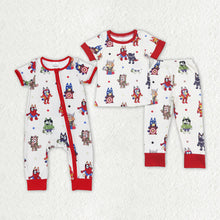 Load image into Gallery viewer, Baby Boys Dogs Hero Sibling Brother Rompers Clothes Sets
