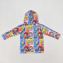 Load image into Gallery viewer, Baby Boys Hooded Dogs Blue Long Sleeve Tops
