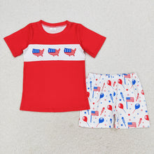 Load image into Gallery viewer, Baby Boys 4th Of July Flags Balloons Shirt Summer Shorts Clothes Sets
