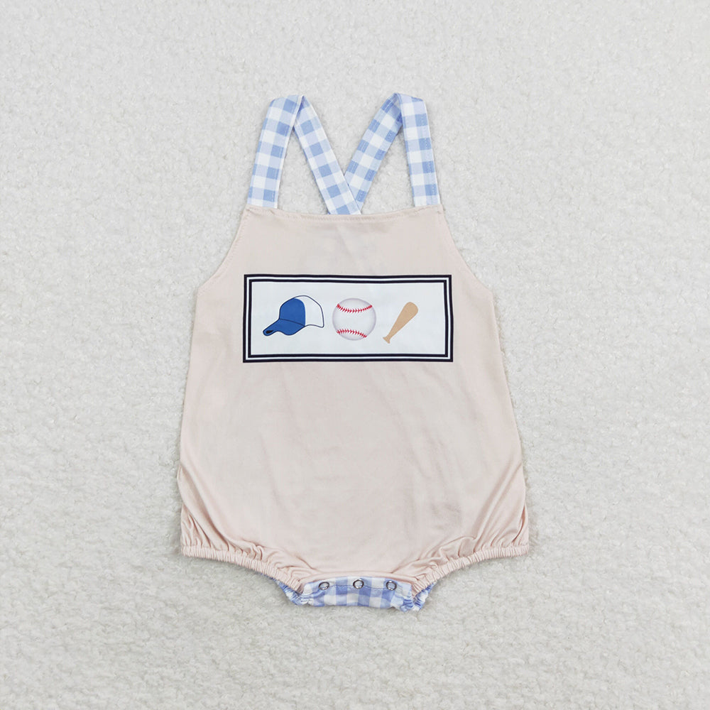 Baby Boys Baseball Straps Rompers